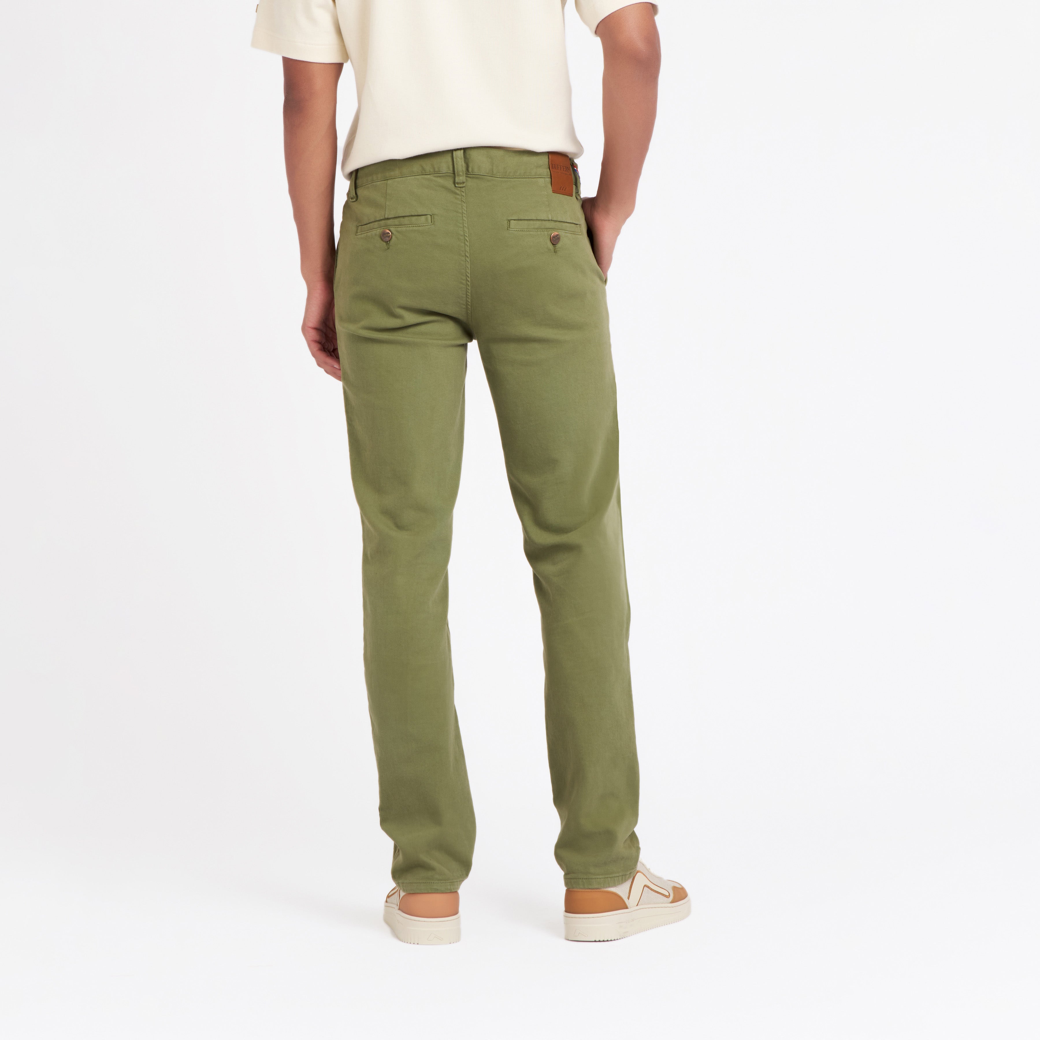 Chino fashion vert kaki