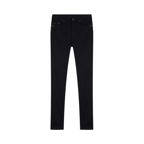 Pantalon slim noir femme taille haute hot sale